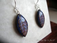 Little Purple Variagated Leaf Eggshell Earrings Pysanky By So Jeo : pysanky pysanka ukrainian easter egg batik art eggshell jewelry pendants earrings drop dangle etched flowers gift women accessories accessory pendant necklace bail crystal finding sterling silver filled sojeo flowers celtic purple white red pink brown green purple orange cream burgundy magenta teal turqoise crows crow blue black so jeo art handmade